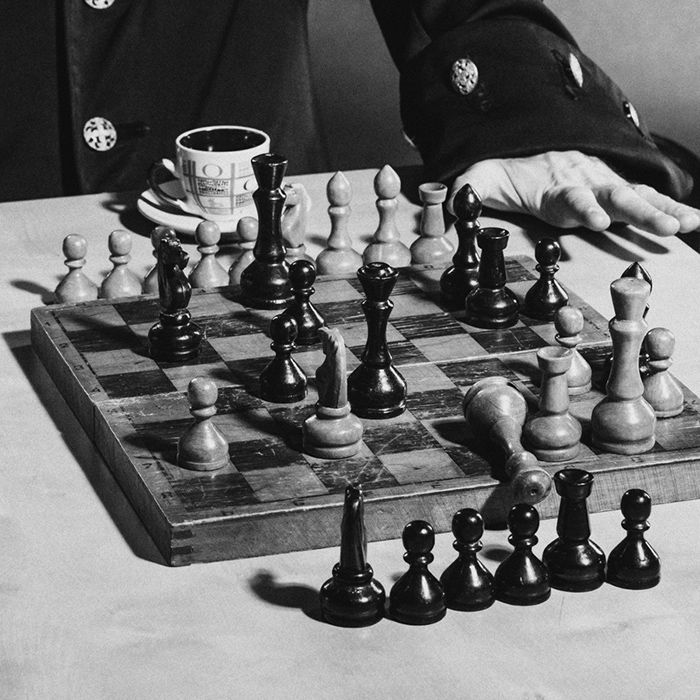 A game of chess in progress
